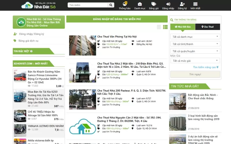 các trang web bất động sản